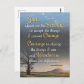Sereniteit, moed en wijsheid briefkaart (Voorkant / Achterkant)