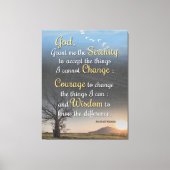 Sereniteit, moed en wijsheid canvas afdruk (Voorkant)