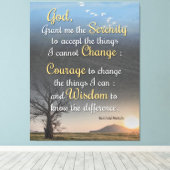 Sereniteit, moed en wijsheid canvas afdruk (Insitu (Houten vloer))