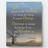 Sereniteit, moed en wijsheid fotoplaat (Voorkant)