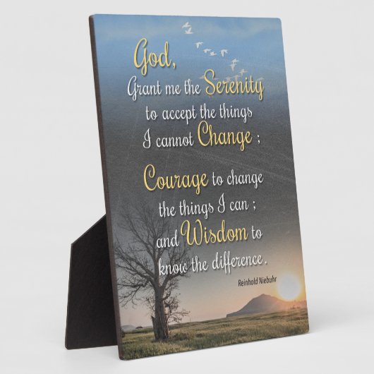 Sereniteit, moed en wijsheid fotoplaat (Zijkant)
