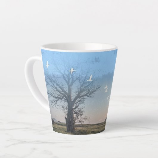 Sereniteit, moed en wijsheid latte mok (Linkerhoek)