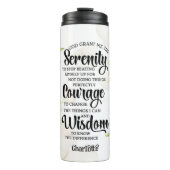 Sereniteit, moed, wijsheid Bloemen Thermosbeker (Voorkant)