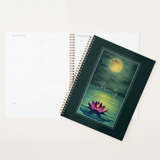 Sereniteit - Mooie Lotus Flower en Full Moon Planner (Display)