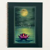 Sereniteit - Mooie Lotus Flower en Full Moon Planner (Voorkant)