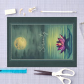 Sereniteit - Mooie Lotus Flower en Full Moon Tissuepapier (Craft)