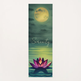 Sereniteit - Mooie Lotus Flower en Full Moon Yogamat