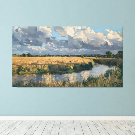 sereniteit na regen canvas afdruk (Insitu (Houten vloer))