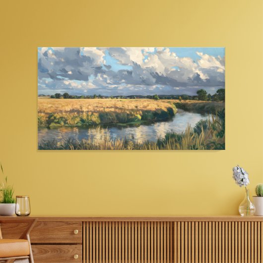 sereniteit na regen canvas afdruk (Insitu (Woonkamer))