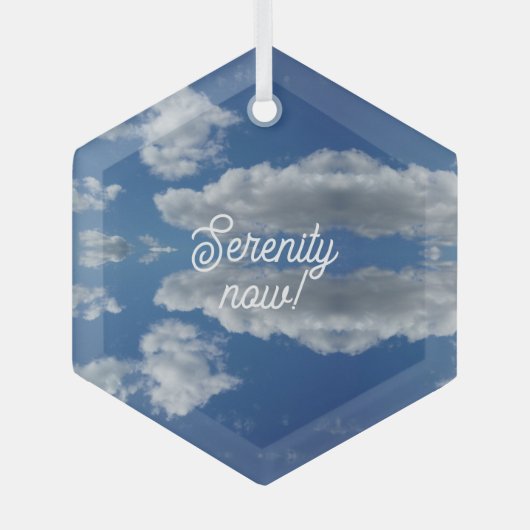 Sereniteit nu! glas ornament (Voorkant)