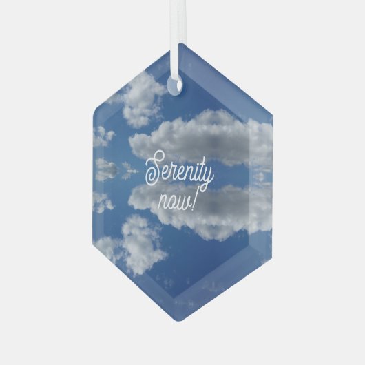 Sereniteit nu! glas ornament (Voorkant links)
