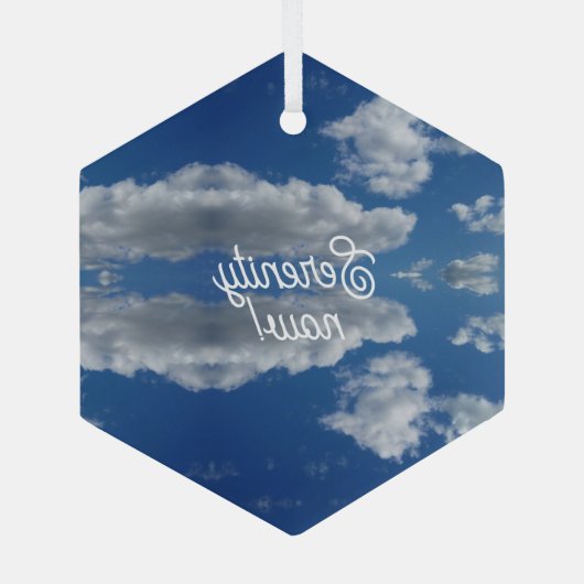 Sereniteit nu! glas ornament (Achterkant)