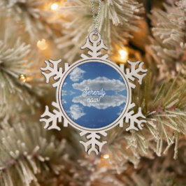 Sereniteit nu! tin sneeuwvlok ornament