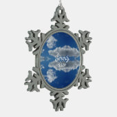 Sereniteit nu! tin sneeuwvlok ornament (Links)