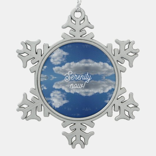 Sereniteit nu! tin sneeuwvlok ornament (Voorkant)