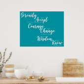 Sereniteit om Inspirerend prijsopgave goed te keur Poster (Keuken)