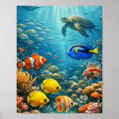Sereniteit onder de golven – Oceaanvis kunst Poster (Voorkant)