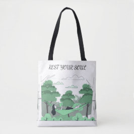 Sereniteit op de pagina's tote bag