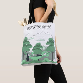 Sereniteit op de pagina's tote bag
