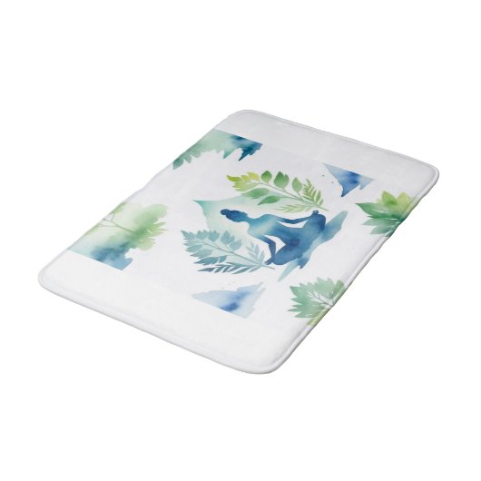 Sereniteit over Lotus Badmat (Gekanteld)