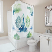 Sereniteit over Lotus Douchegordijn (In situ)