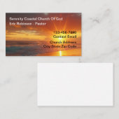 Sereniteit Spirituele Kerk Zonsondergang Visitekaa Visitekaartje (Voorkant / Achterkant)