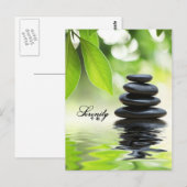 Sereniteit - Stapelde Zen Rock Briefkaart (Voorkant / Achterkant)