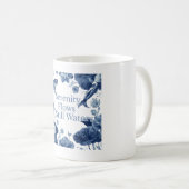 Sereniteit stroomt in stille wateren koffiemok (Voorkant rechts)