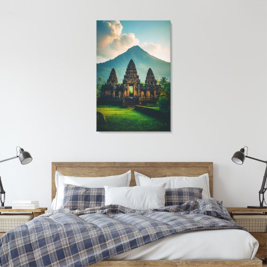 Sereniteit van de Heilige Tempel Canvas Afdruk (Insitu (Slaapkamer))