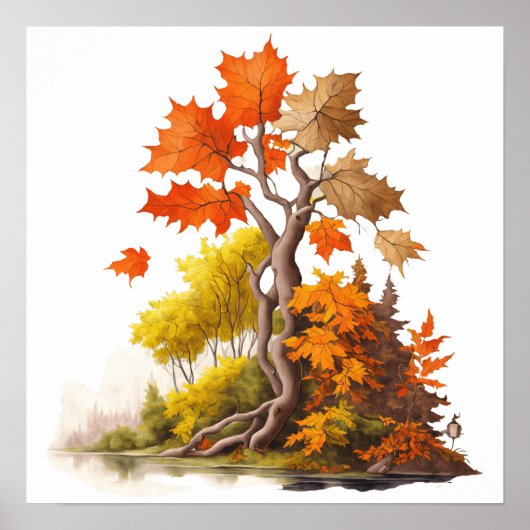Sereniteit van de Herfst Poster (Voorkant)