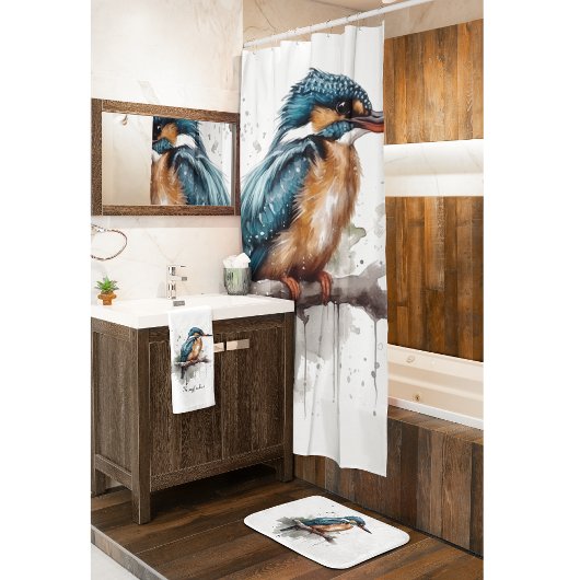 Sereniteit van de ijsvogel badmat