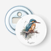 Sereniteit van de ijsvogel button flesopener (Voorkant)