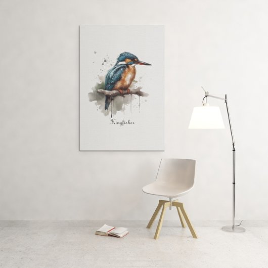 Sereniteit van de ijsvogel canvas afdruk