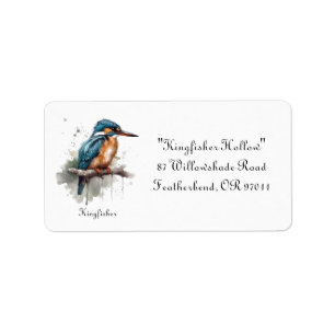 Sereniteit van de ijsvogel etiket