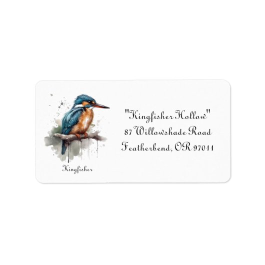 Sereniteit van de ijsvogel etiket (Voorkant)