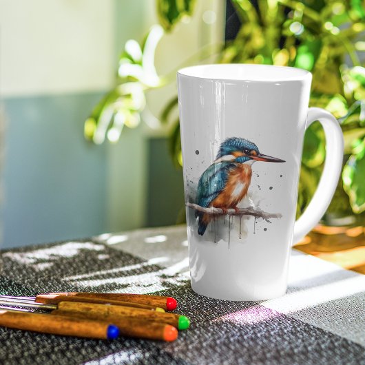 Sereniteit van de ijsvogel latte mok