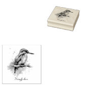 Sereniteit van de ijsvogel rubberstempel (Gestempeld)