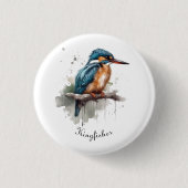 Sereniteit van de Kingfisher, aanpasbaar Ronde Button 3,2 Cm (Voorkant)