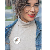 Sereniteit van de Kingfisher, aanpasbaar Ronde Button 3,2 Cm