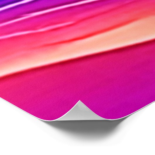 sereniteit van de retrogolf-zonsondergang poster (Hoek)