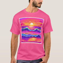 sereniteit van de retrogolf-zonsondergang