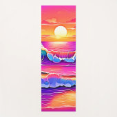 sereniteit van de retrogolf-zonsondergang yogamat (Voorkant)