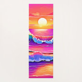 sereniteit van de retrogolf-zonsondergang yogamat (Achterkant)
