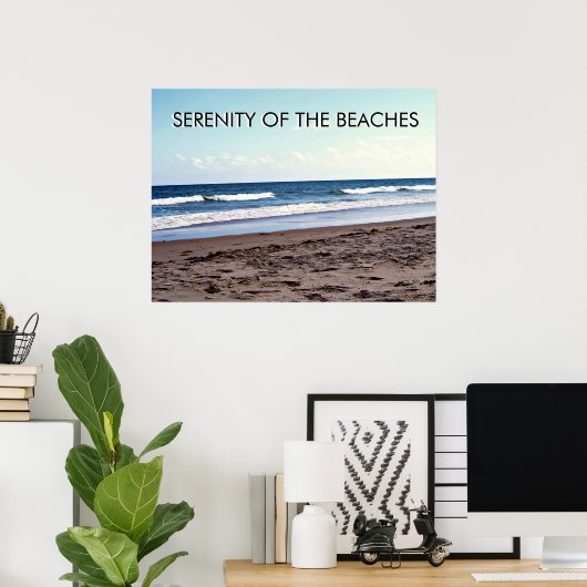 Sereniteit van de Stranden Kustscene Poster (Thuiskantoor)