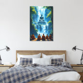 Sereniteit van de Vijf Monniken Canvas Afdruk (Insitu (Slaapkamer))