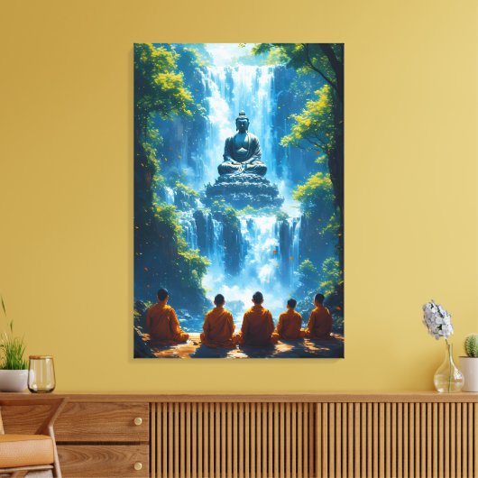 Sereniteit van de Vijf Monniken Canvas Afdruk (Insitu (Woonkamer))