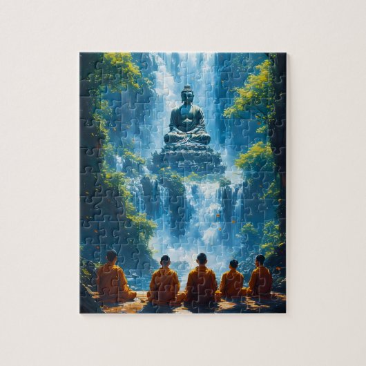 Sereniteit van de Vijf Monniken Legpuzzel (Verticaal)