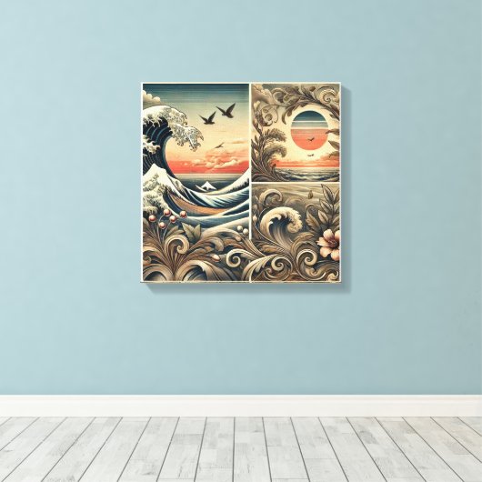 Sereniteit van de Zee Canvasprint Muurkunst Canvas Afdruk (Insitu (Houten vloer))