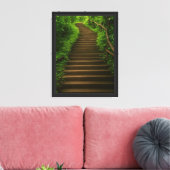 sereniteit van Forest Stair Pathway Canvas Afdruk (Insitu (Woonkamer))