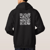 Sereniteit van het Hart - QR Hoodie (Wit) (Achterkant)